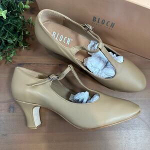 Bloch Women's Chord T-Strap 3 inch Heel Character Shoes Size 10.5